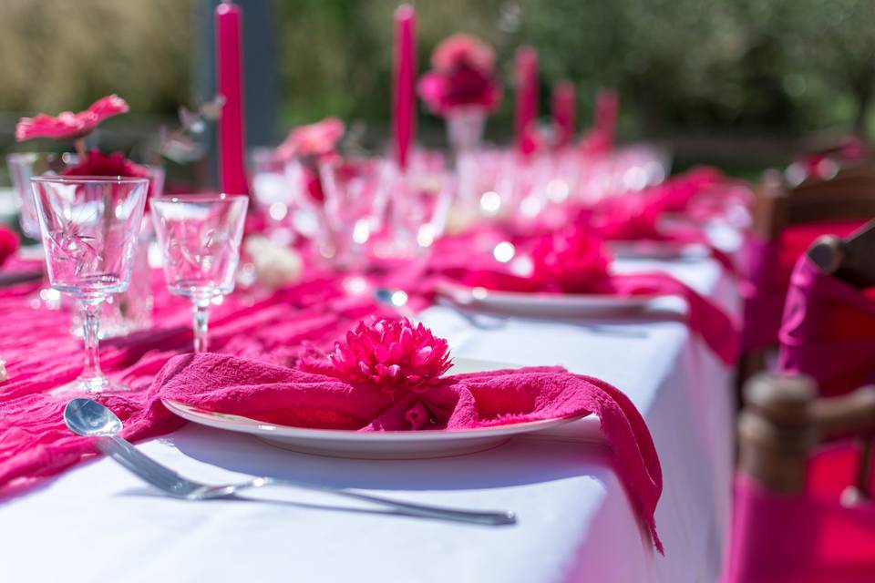 Décoration fushia