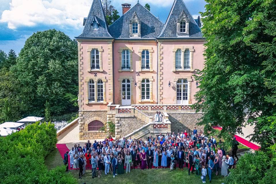 Photo groupe en drone