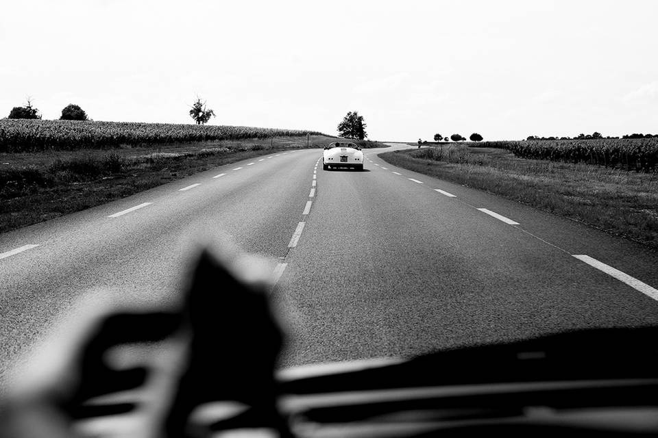 Voiture mariage couple amour