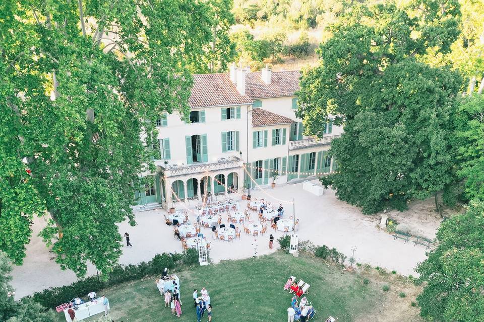 Vue aérienne du domaine