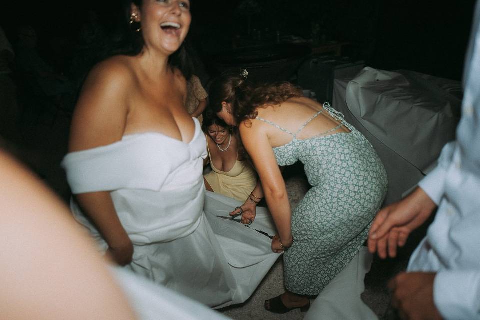 La mariée et sa robe