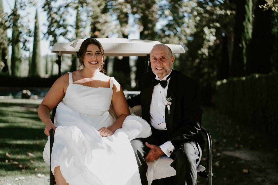 Mariée et son papa