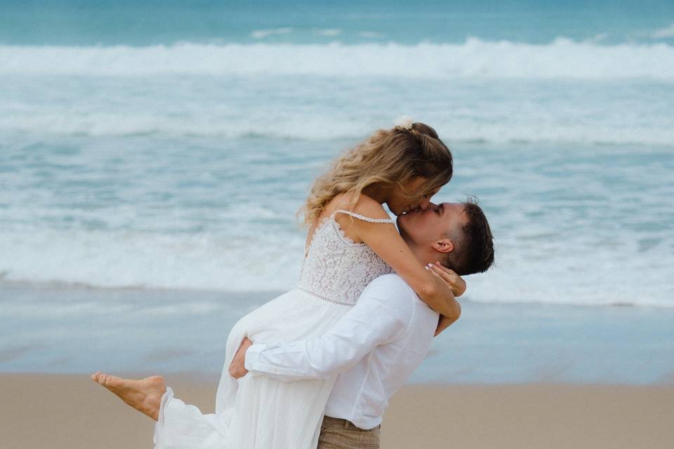 Couple à l'ocean