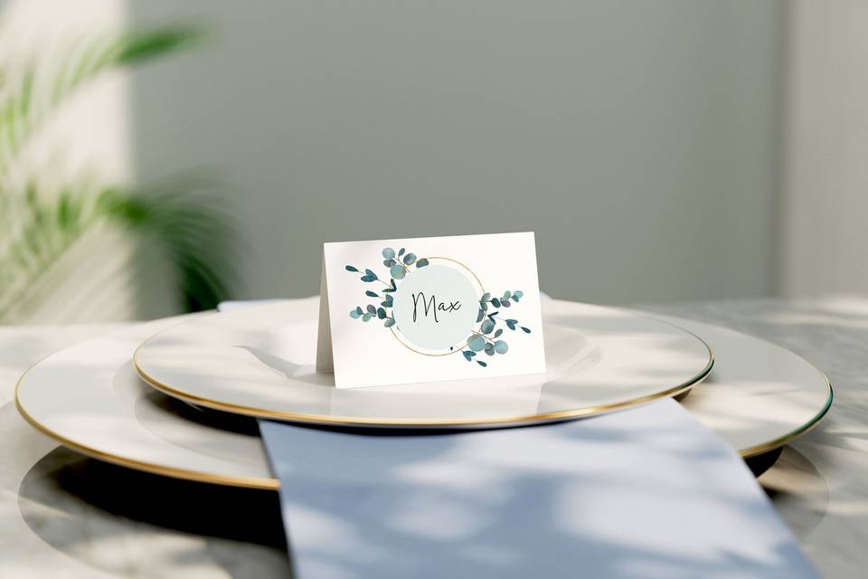 Marque-place eucalyptus