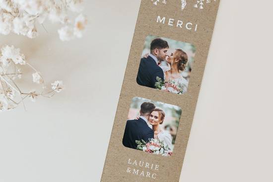 Remerciement mariage souvenir