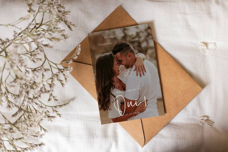 Faire-part mariage photo