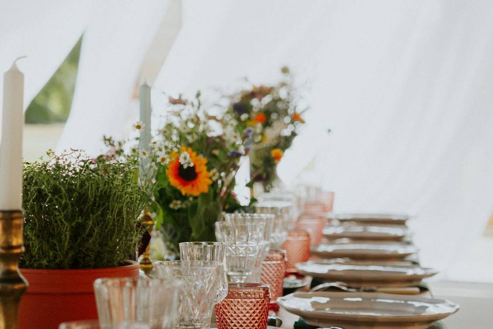 Table de mariage, décoration