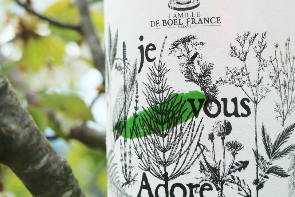 Notre rosé 'je vous Adore'