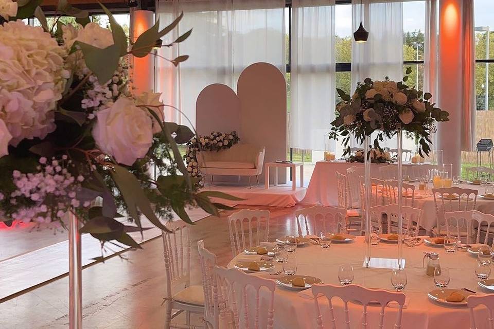 Mariage centre de table fleurs