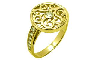 Bague 1632 jardin de neptune,or jaune et diamants