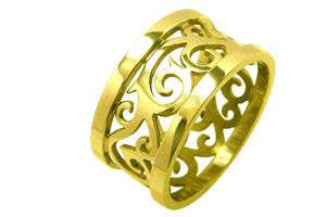 Bague 1632 grand trianon ,or jaune