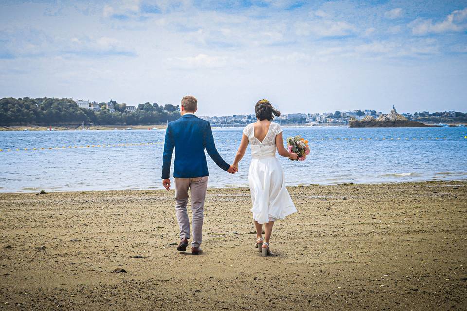 Amelie et Hugues à la plage