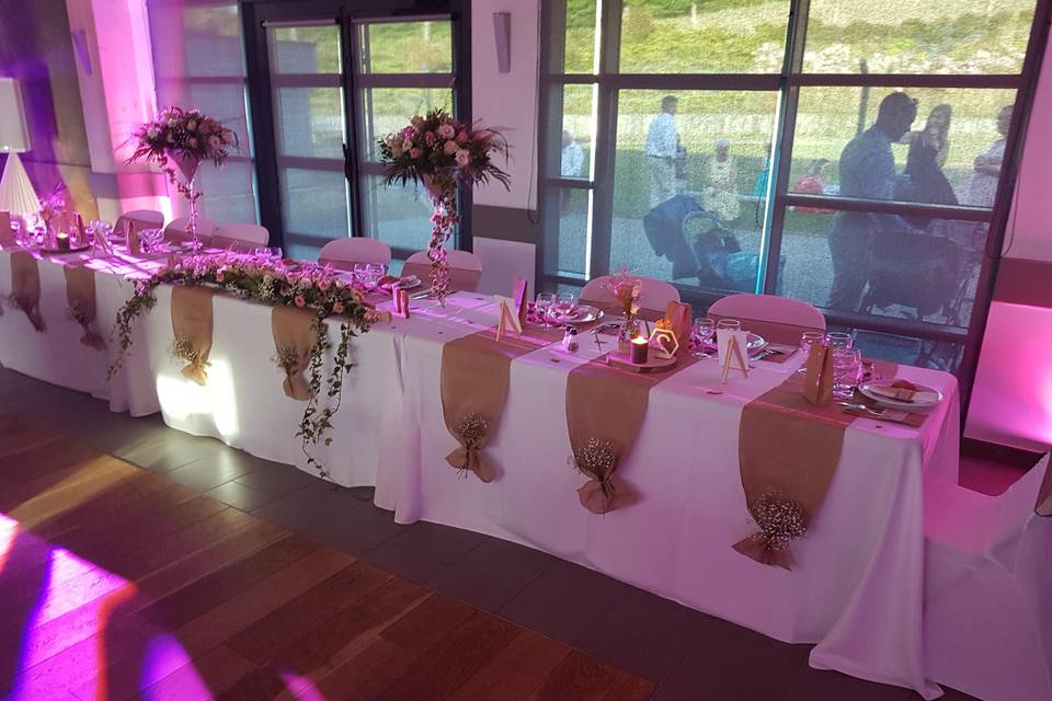 Table des mariés