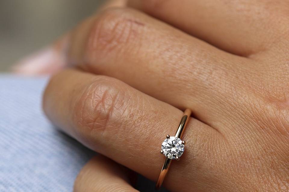 Bague solitaire diamant