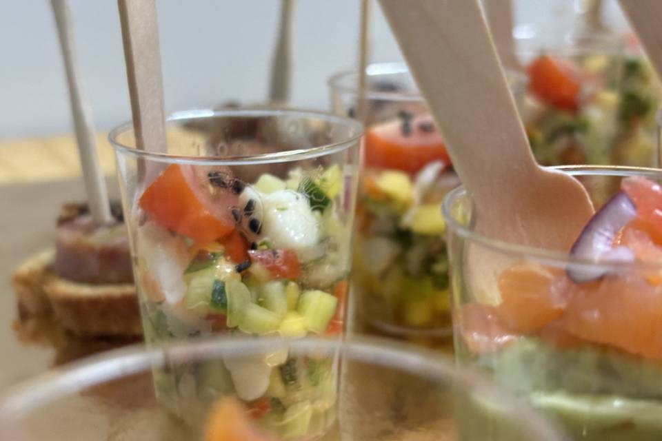 Tartare mangue gambas
