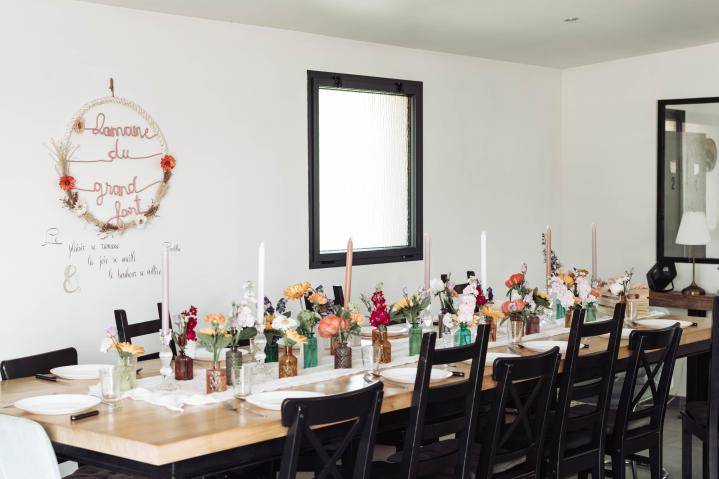 Table dans le gite mariage