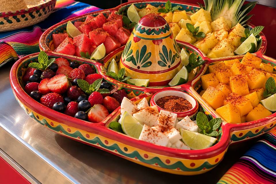 Plateau de fruits exotiques