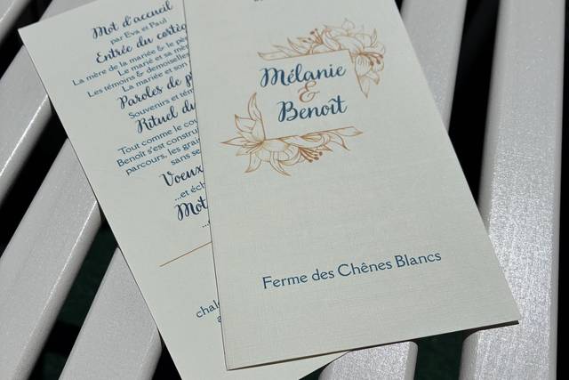 Livret de cérémonie laïque