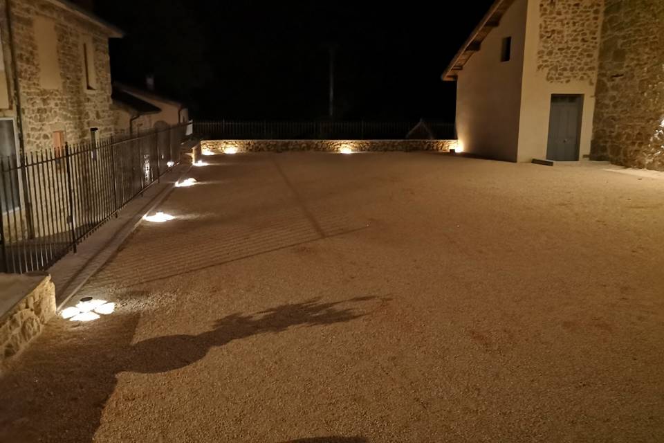 La terrasse éclairée
