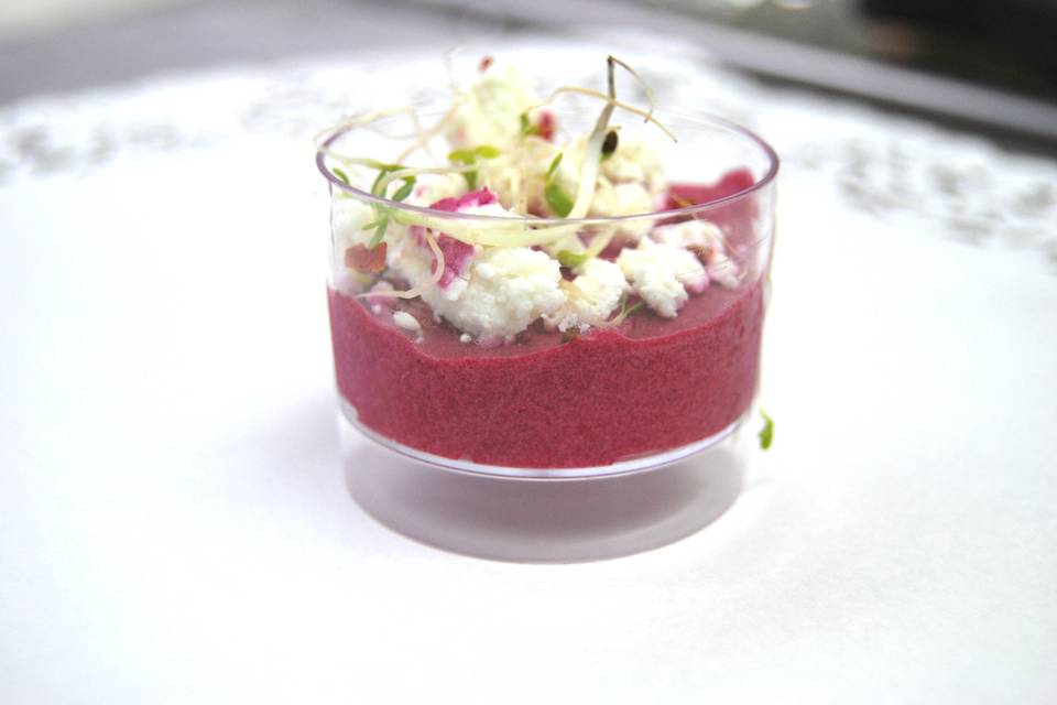 Verrine mousse de betterave