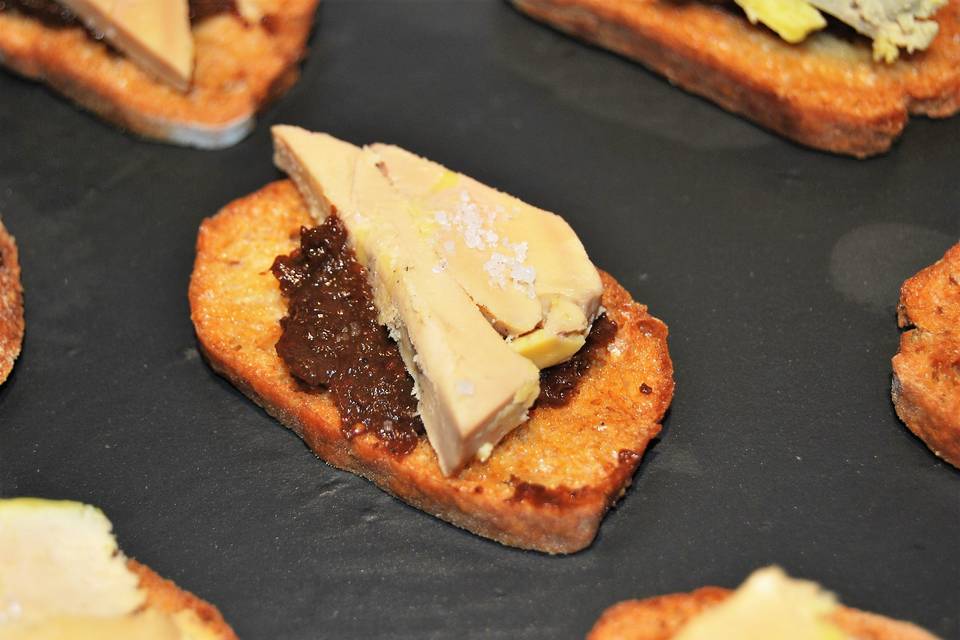 Crostinis de foie gras maison