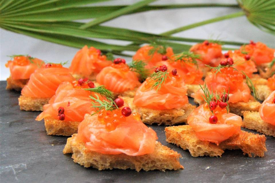 Crostinis de Saumon Gravlax