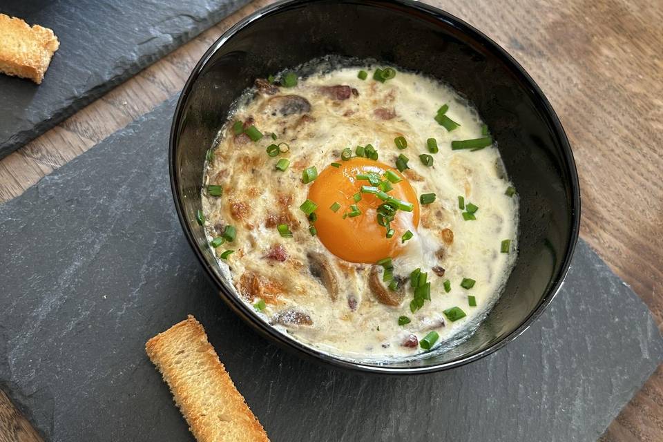 Oeuf cocotte au foie gras