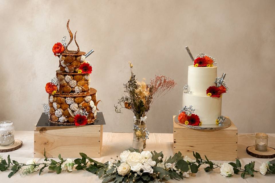Duo pièce montée/wedding cake