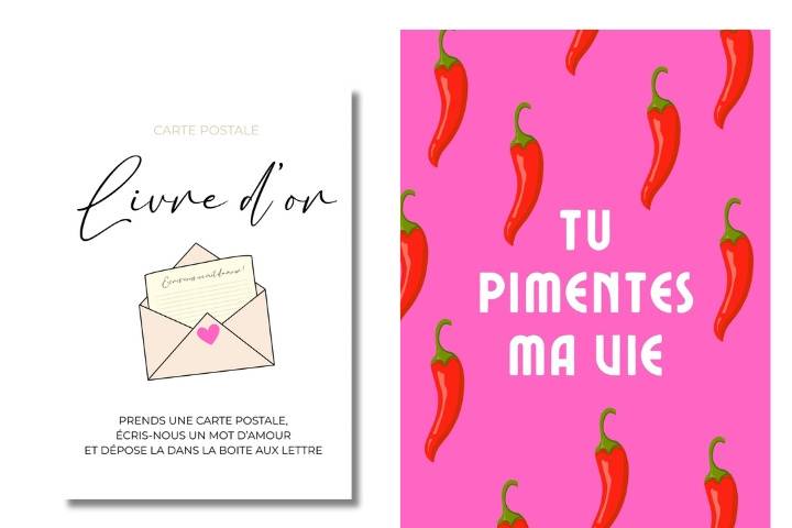 Cartes postales personnalisées