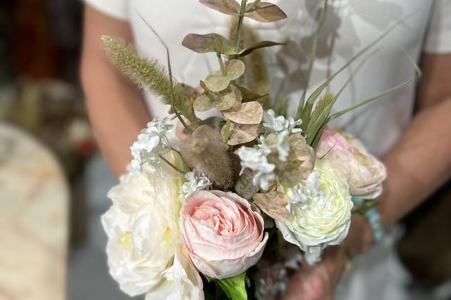Bouquet de mariée en soie