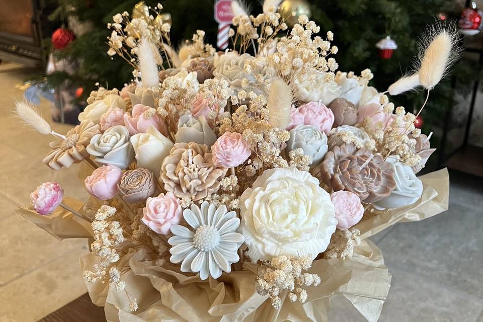 Bouquet de fleur en cire