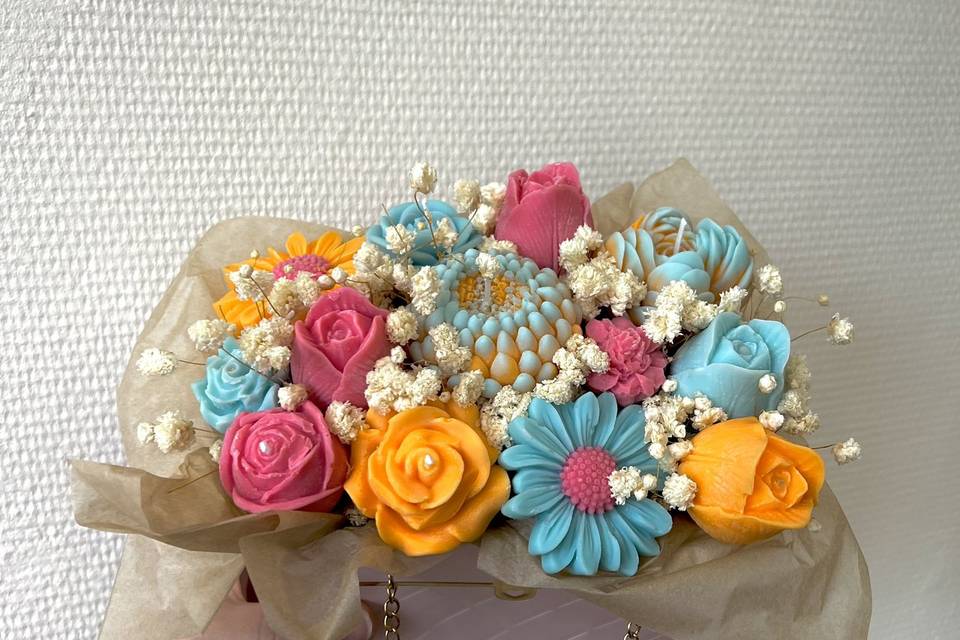 Bouquet de fleur en cire