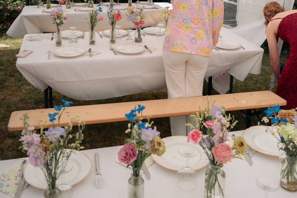 Mariage champêtre couple