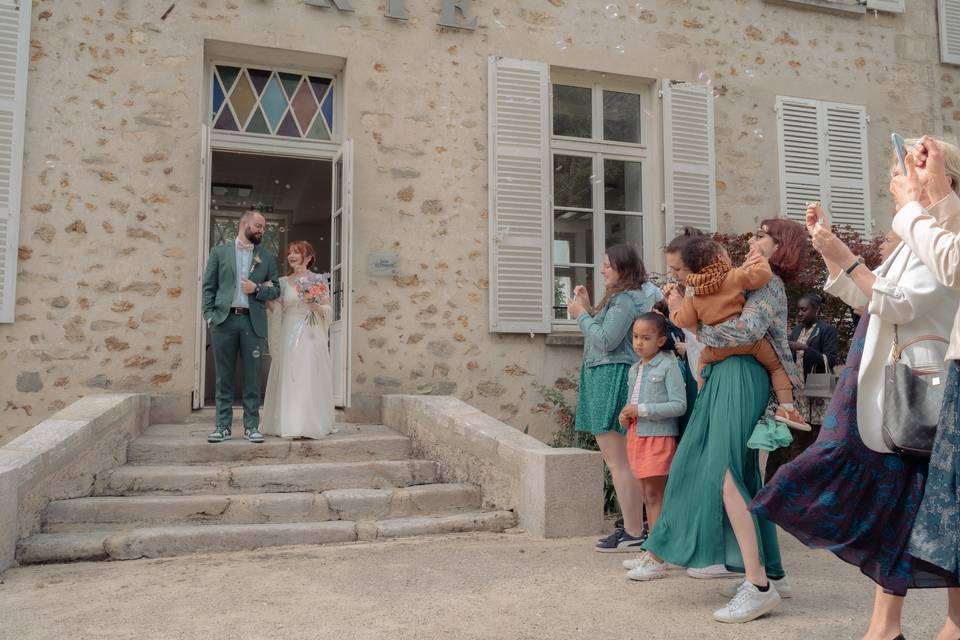 Mariage champêtre couple