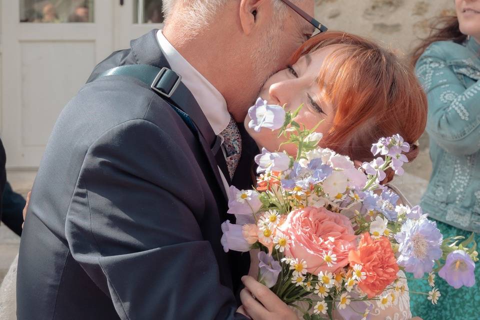 Mariage champêtre couple