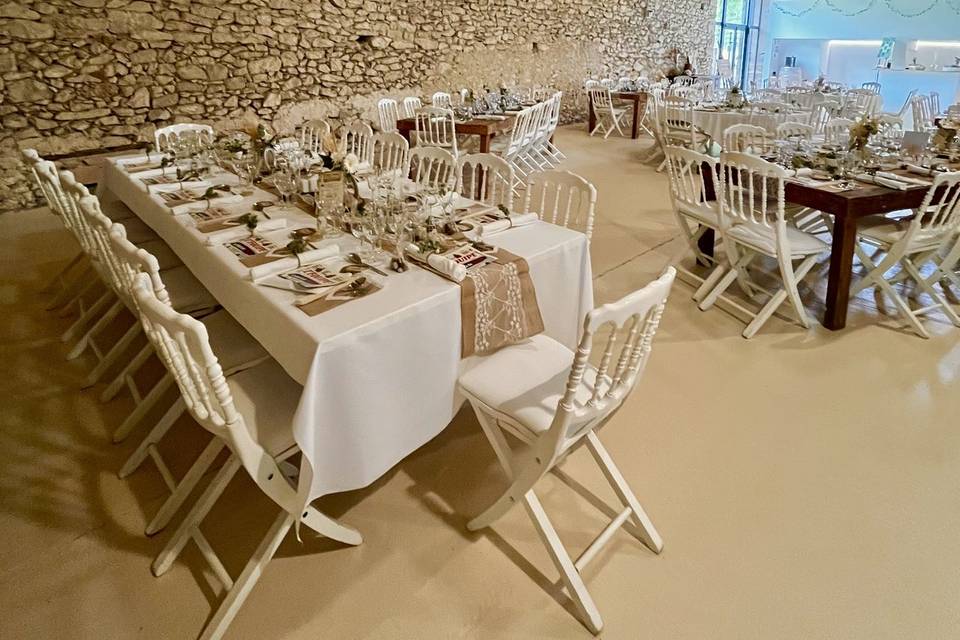 Salle réception pierres