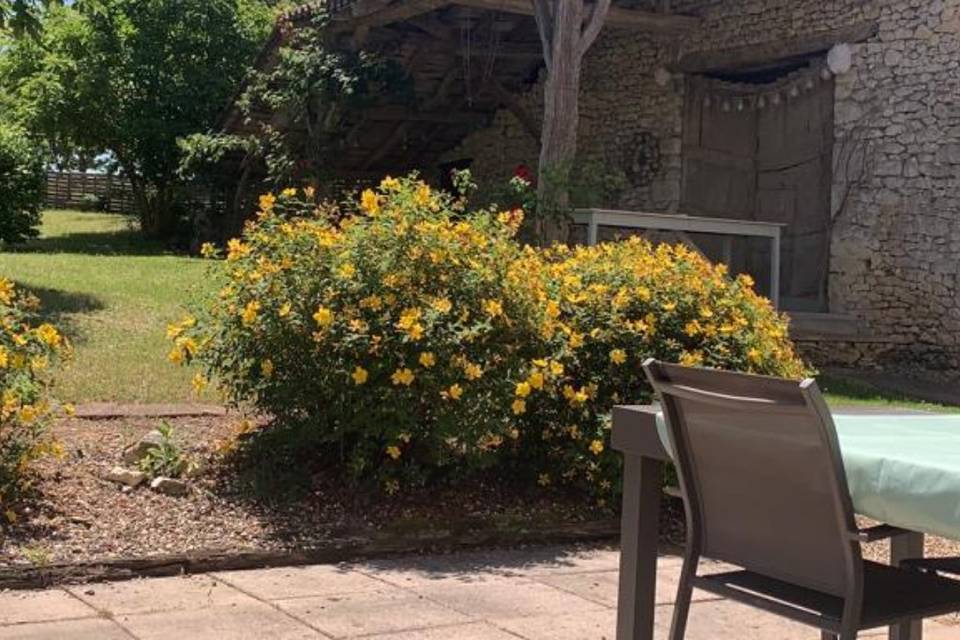 terrasse jardin intérieur