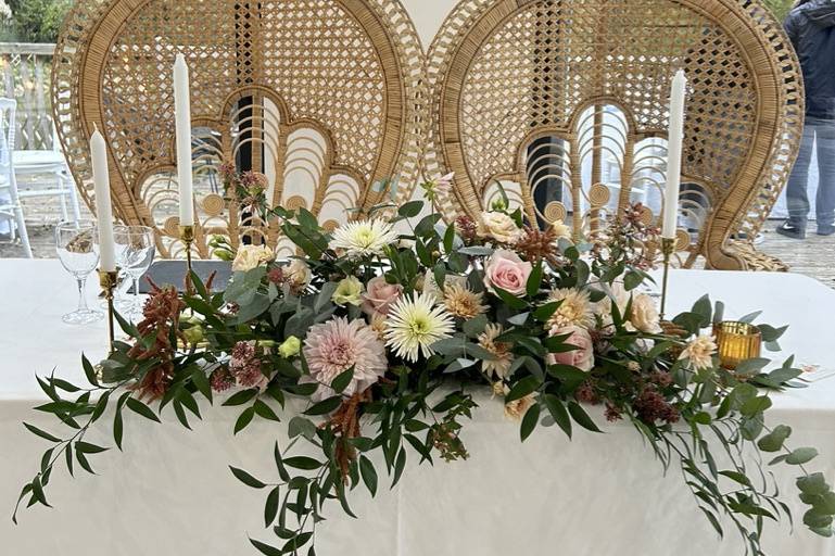 Fleurs table d'honneur