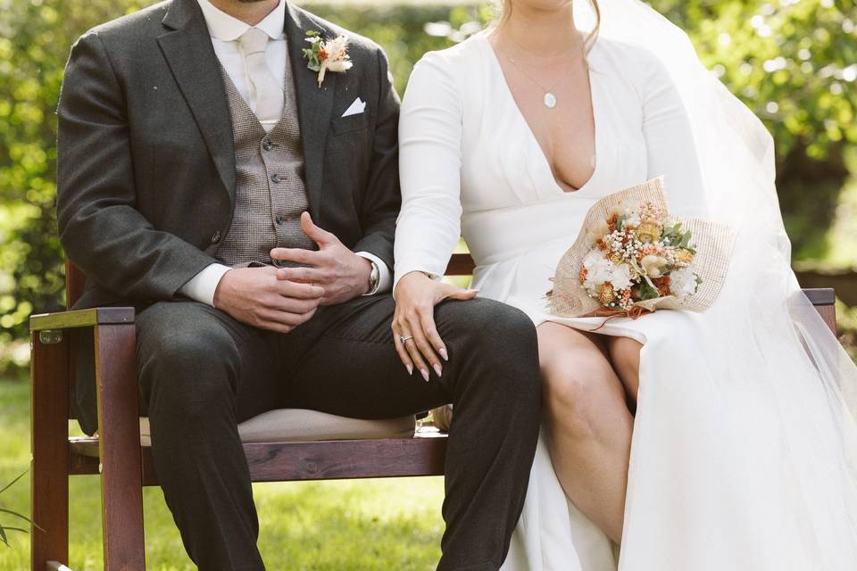 Bouquet de mariée séché