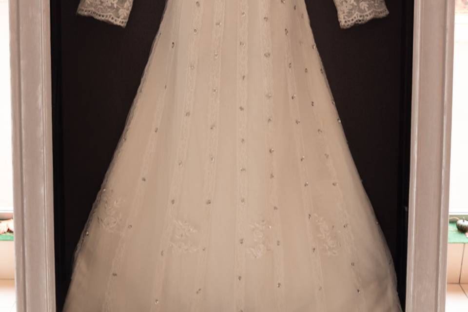 Encadrement robe de mariée