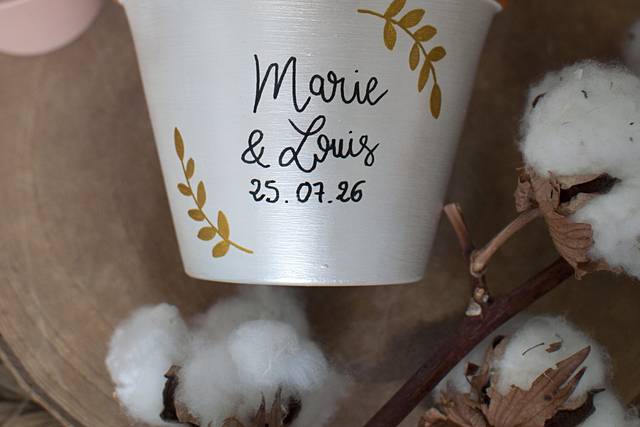 Pot personnalisé bicolore