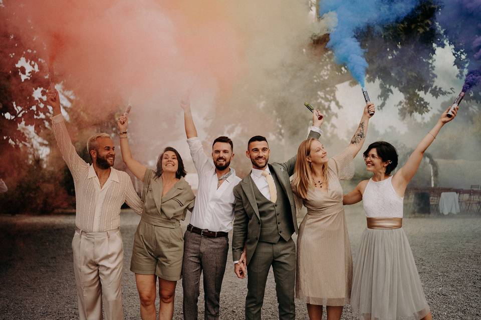 Mariage coloré dans le Gard