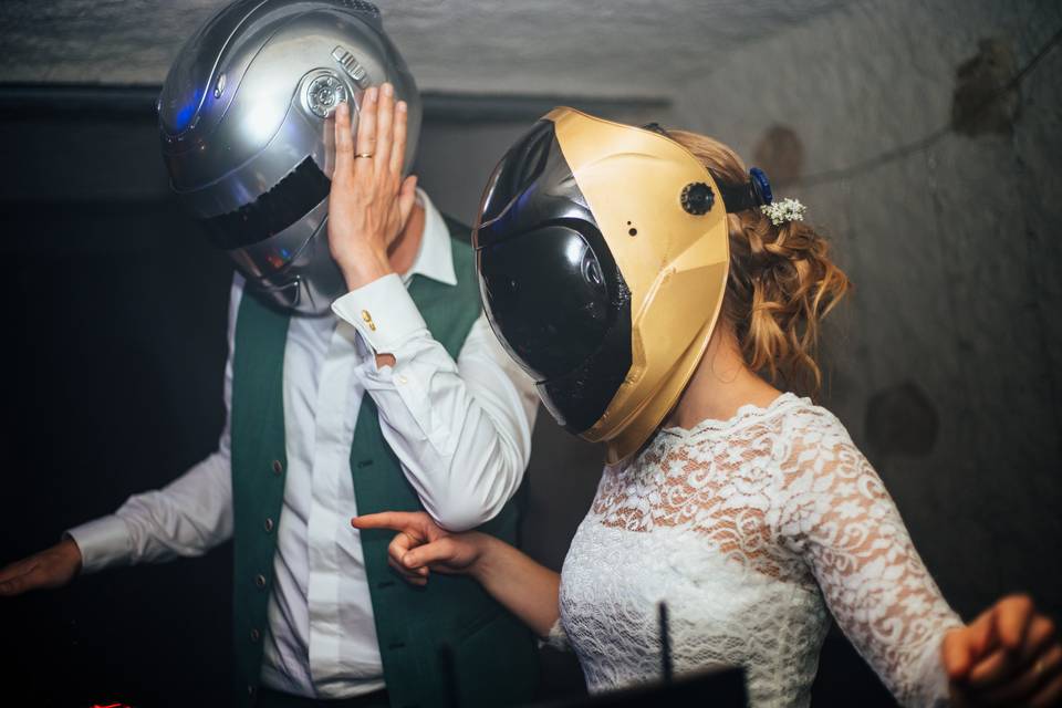 Les mariés en Daft Punk