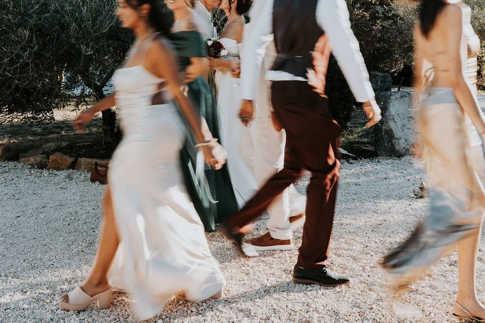 Mariés et invités