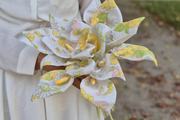 Callas arums en serviette