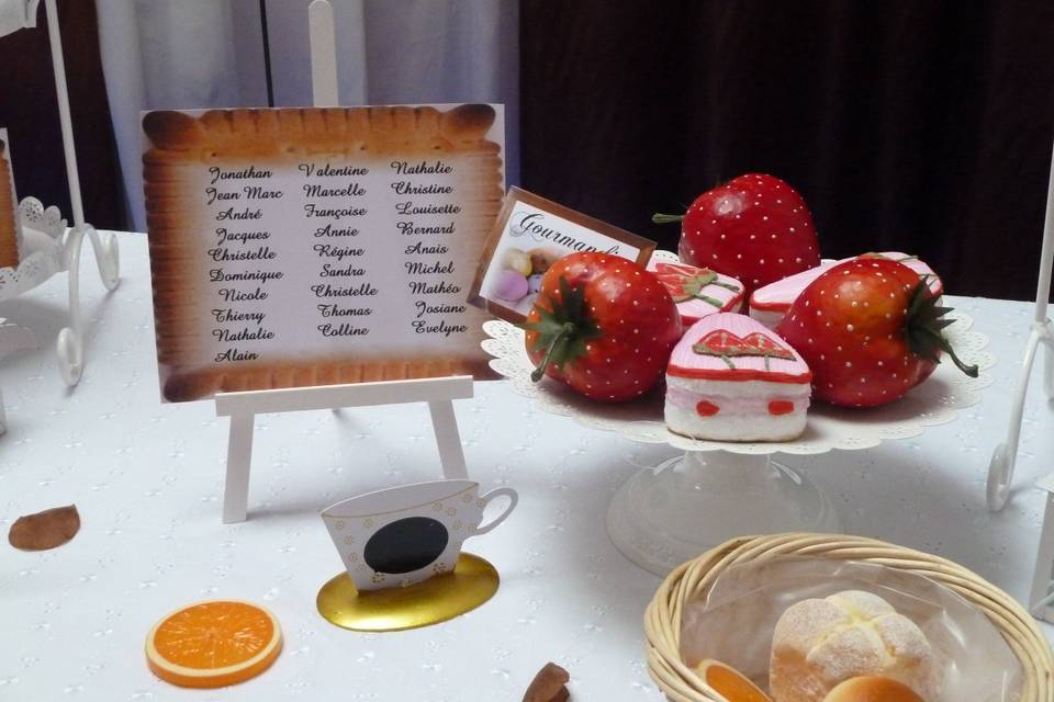 Mariage theme gourmandise