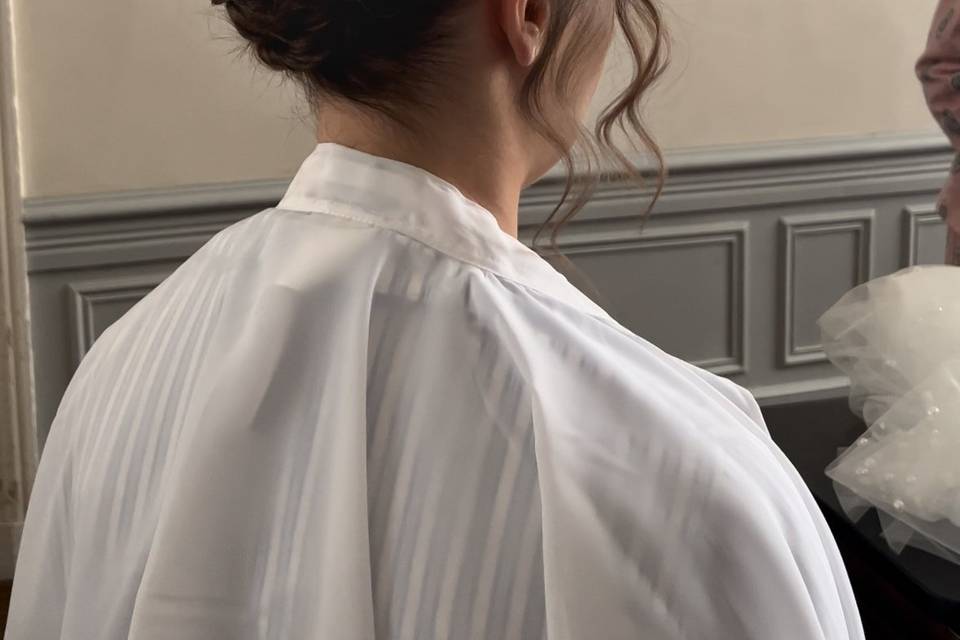 Mariée chignon torsadé