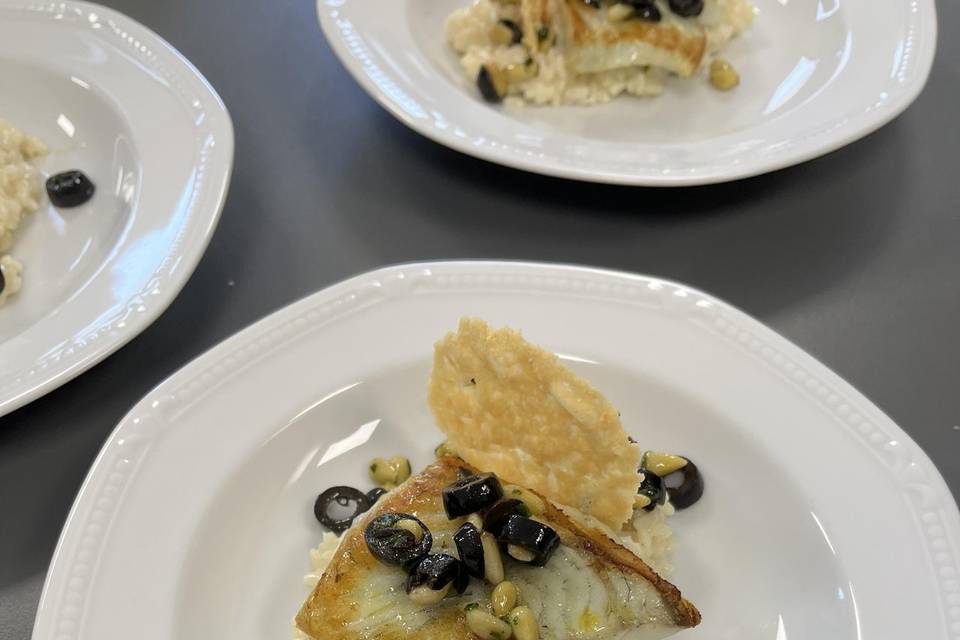 Turbot poêlé/risotto parmesan