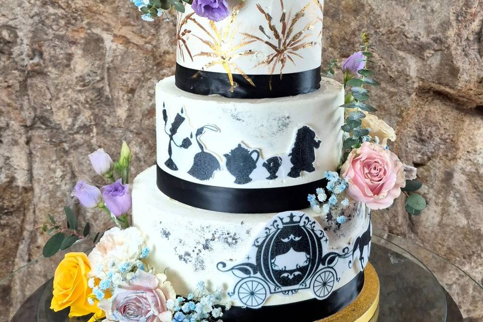 Gâteau La Belle et la Bête
