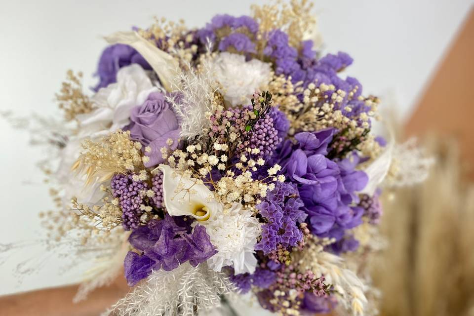 Bouquet de mariée lilas